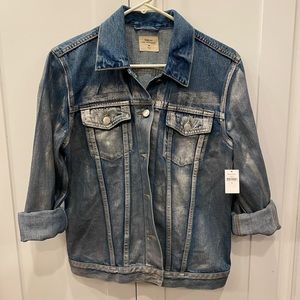 GAP Denim + Metallic Silver Jean Jacket